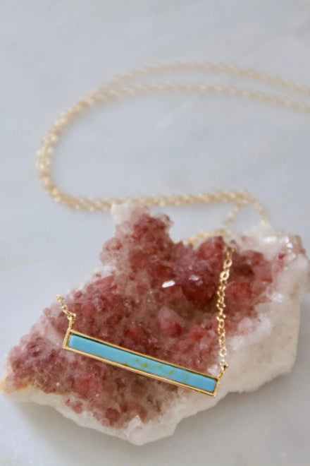Turquoise Bar Necklace by Mesa Blue