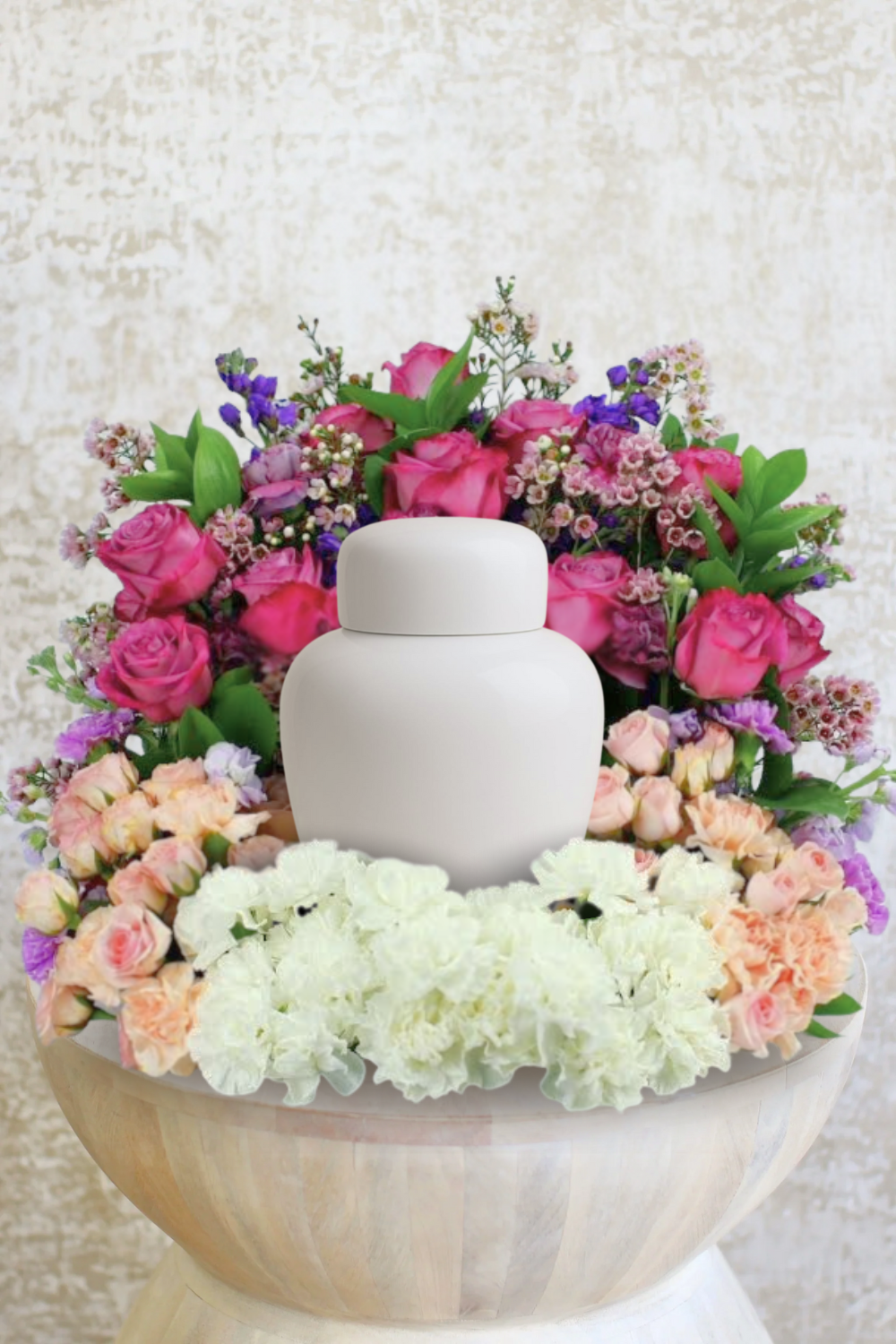 Memorial Urn Ombre Floral Decor