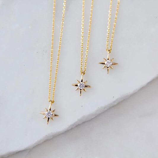Mini Star Necklace in Gold Necklace by Mesa Blue