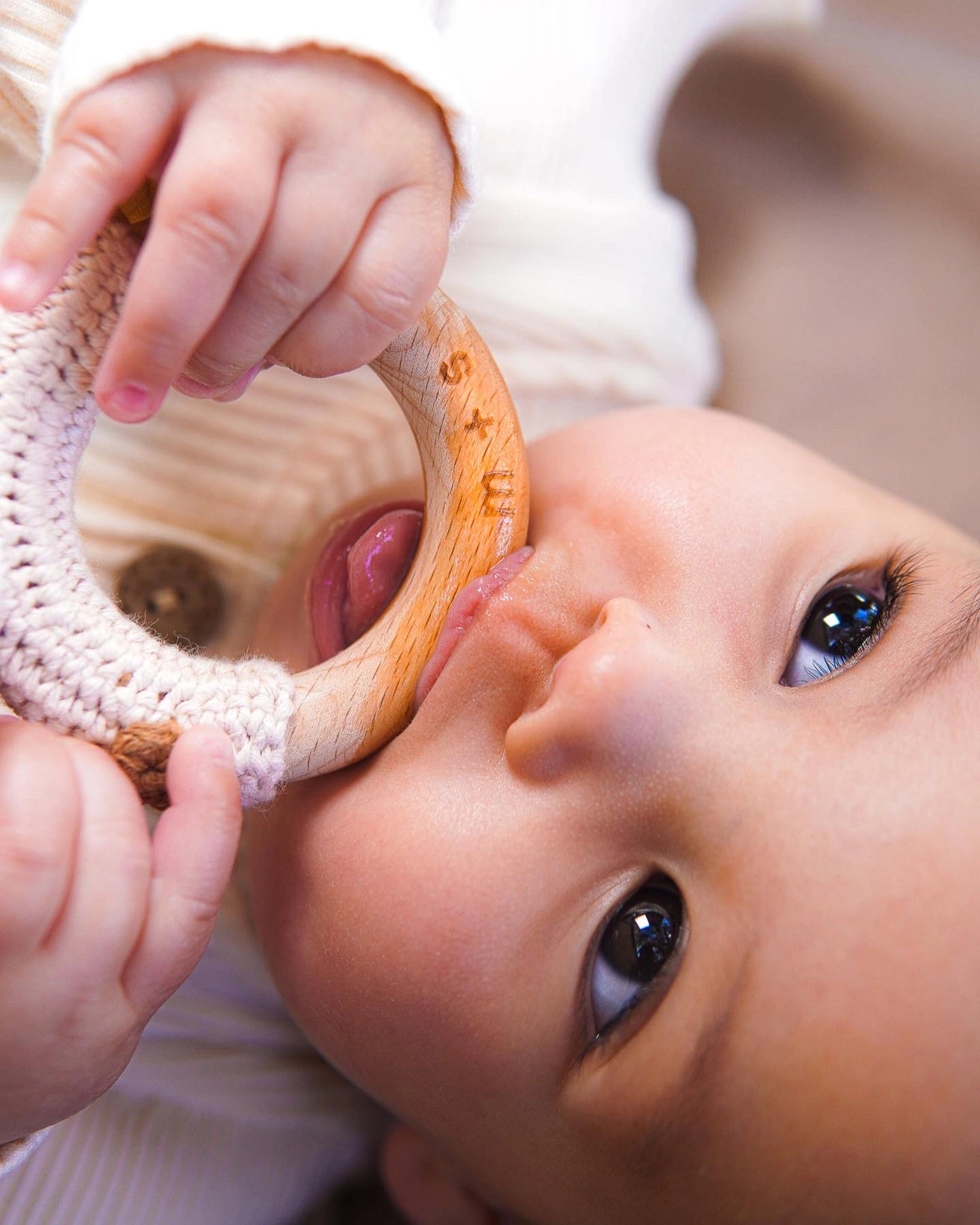 Bear Hand Crochet Rattle by Marlowe and Sage, Add-On Only