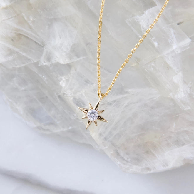 Mini Star Necklace in Gold Necklace by Mesa Blue