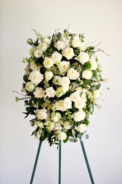 Classic White Funeral Arrangement