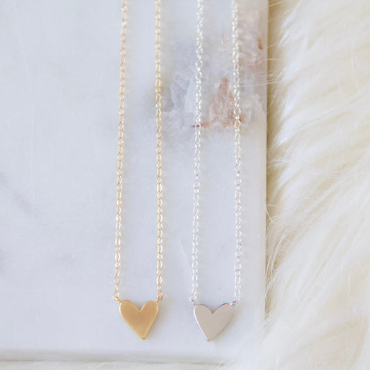 Handcrafted Matte Heart Necklace by Mesa Blue