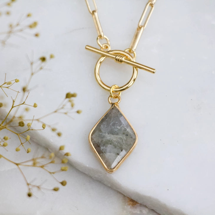 Labradorite Toggle Necklace by Mesa Blue