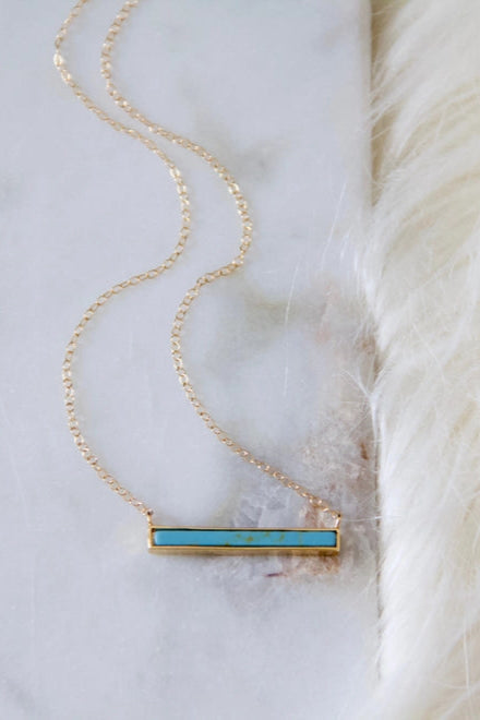 Turquoise Bar Necklace by Mesa Blue
