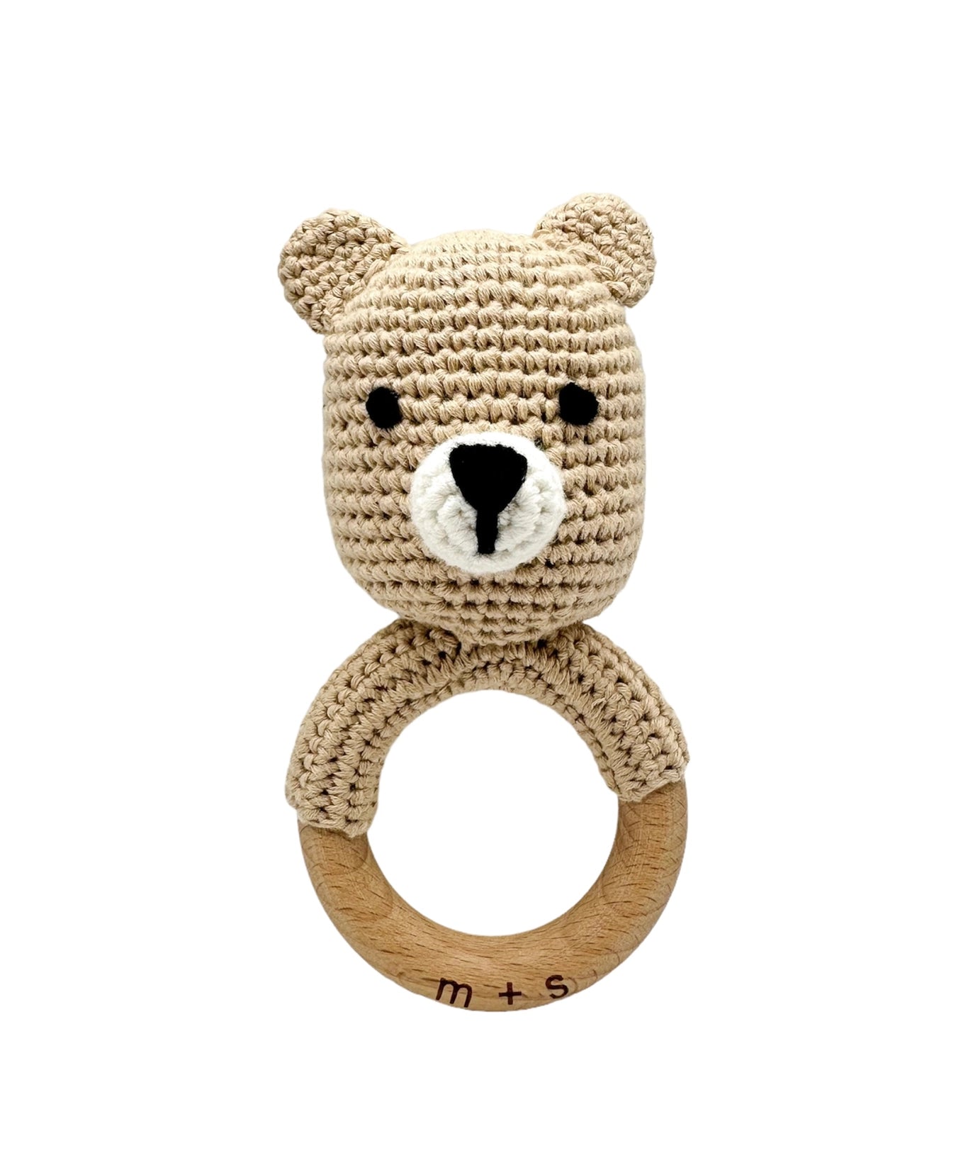 Bear Hand Crochet Rattle by Marlowe and Sage, Add-On Only