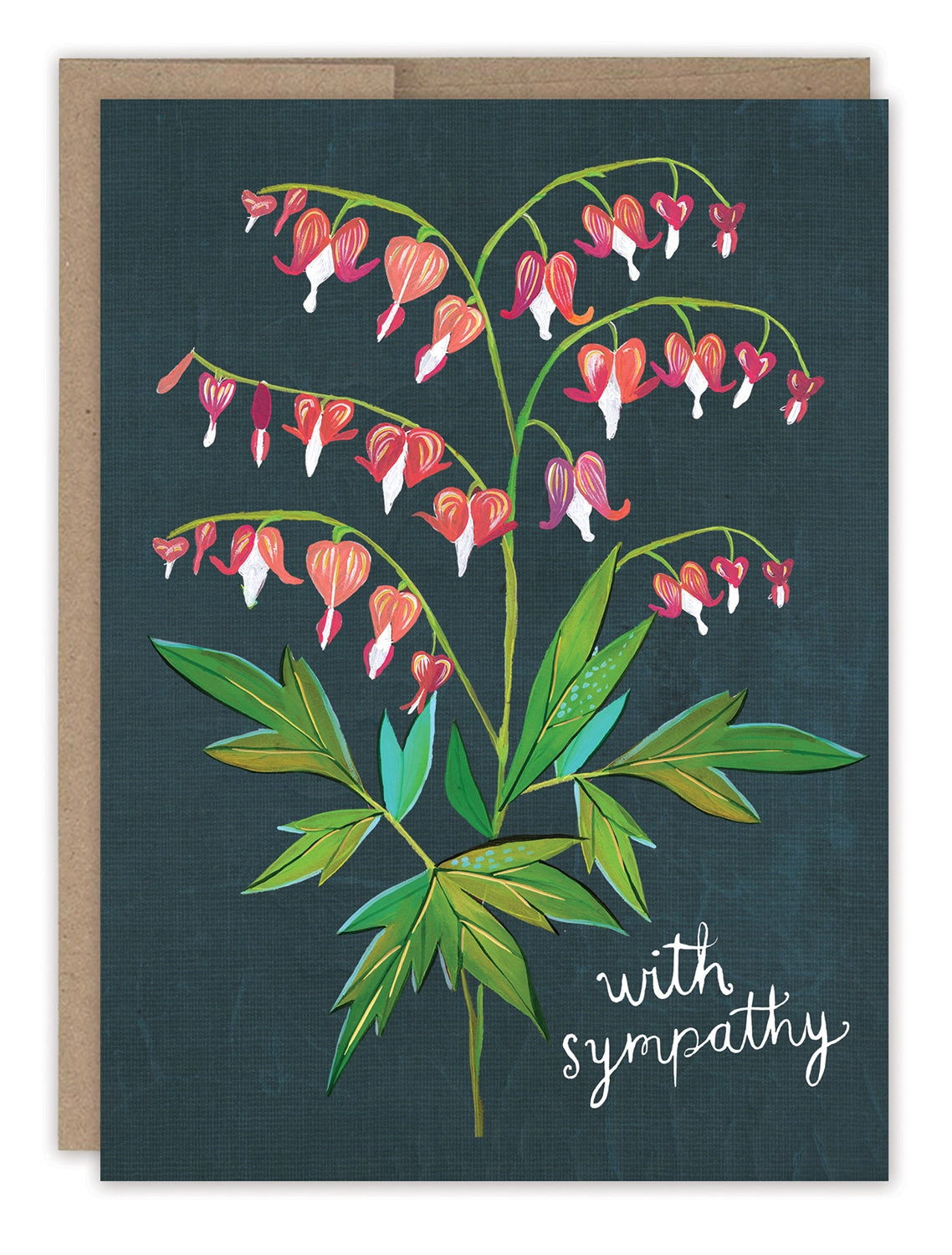Bleeding Hearts Sympathy Card, Add-On Only