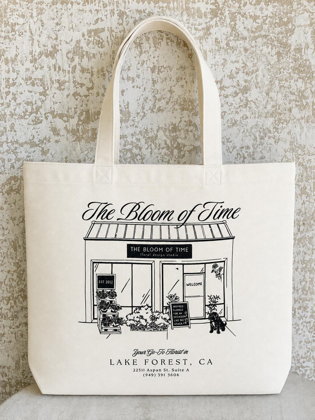 The Bloom Of Time Signature Canvas Tote, Add-On Only