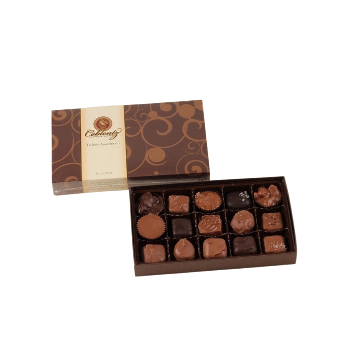 Deluxe Assortment Gift Box 8 oz, Coblentz Chocolate Company, Add-On Only