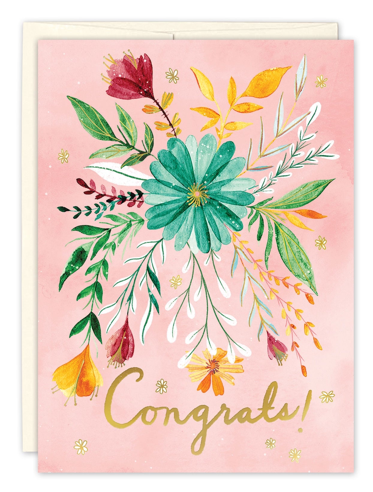 Congrats Floral Card, Add-On Only