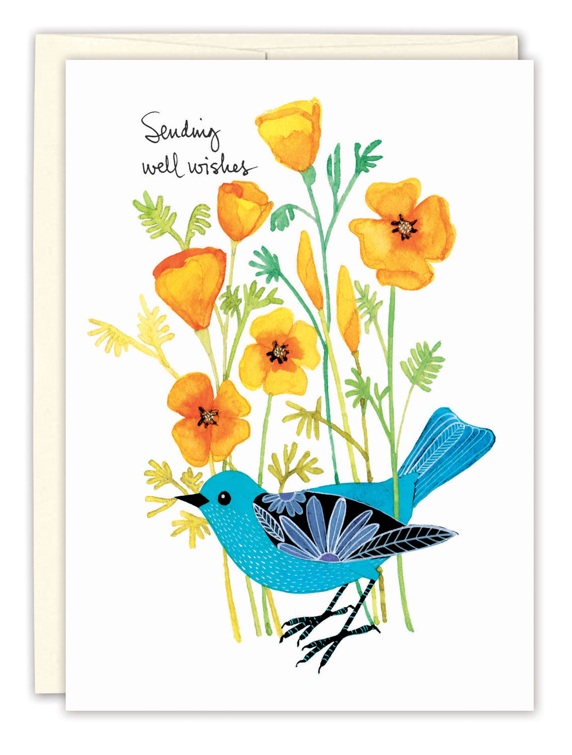 Yellow Poppies Get Well Card, Add-On Only