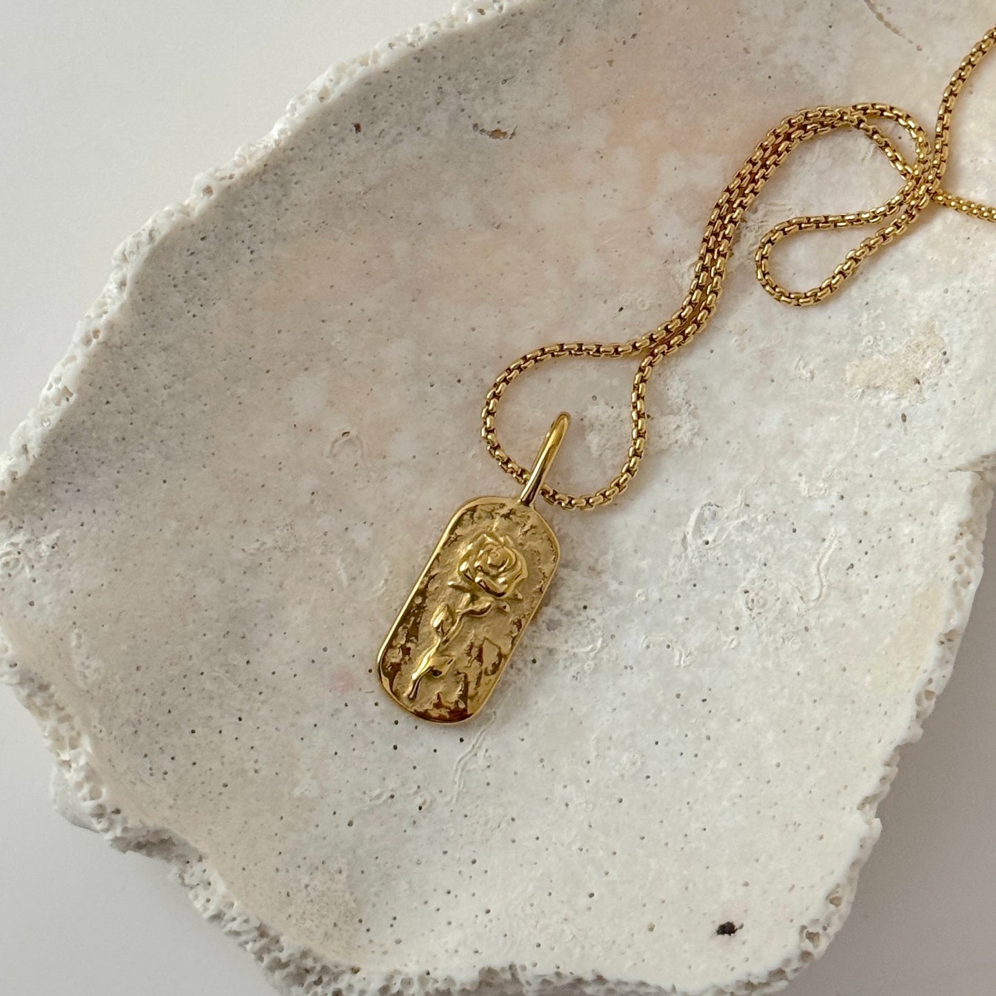 Rose Necklace, Gold, Add-On Only