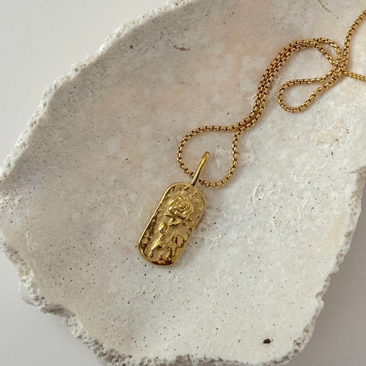 Rose Necklace, Gold, Add-On Only