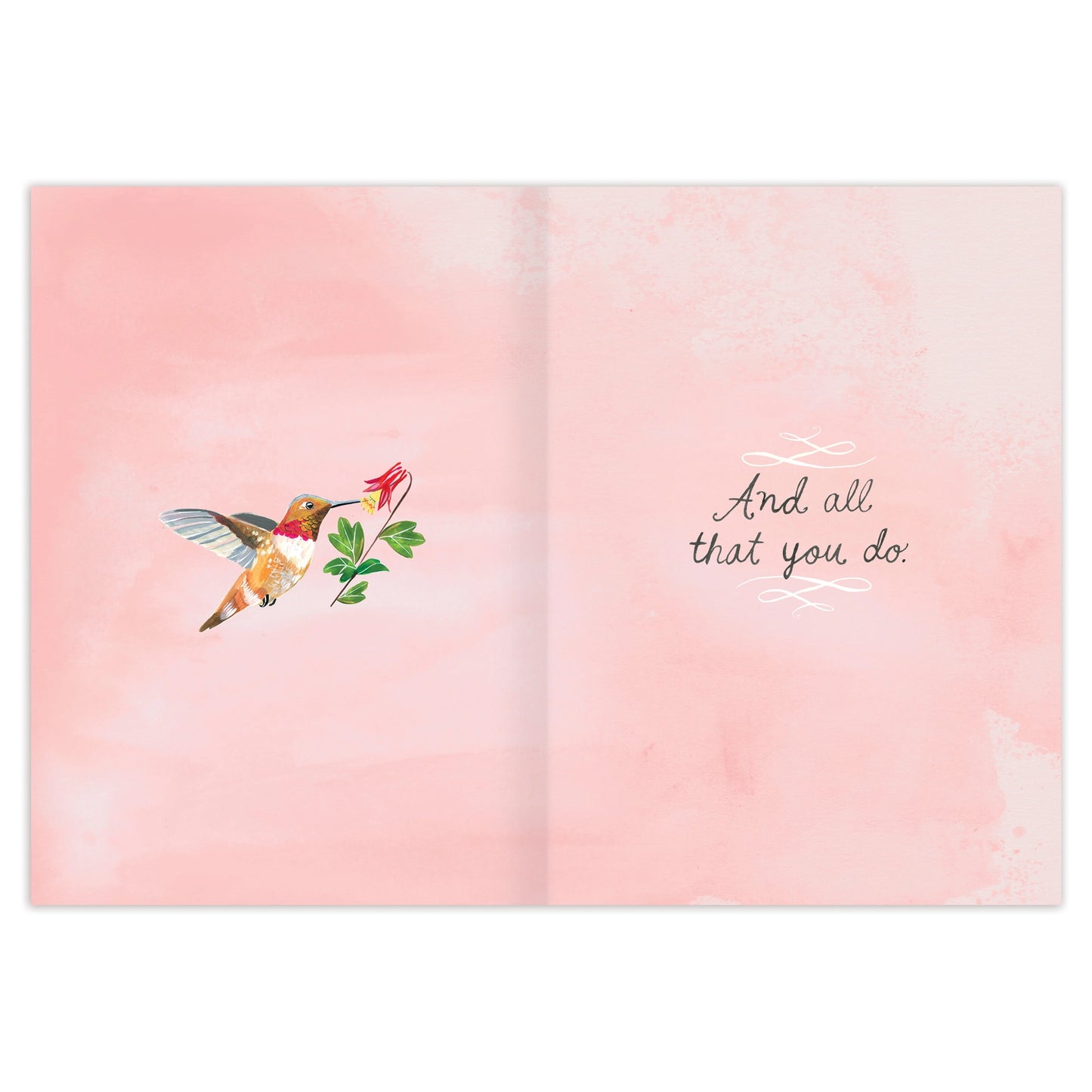 Grateful Hummingbird Thank You Card, Add-On Only