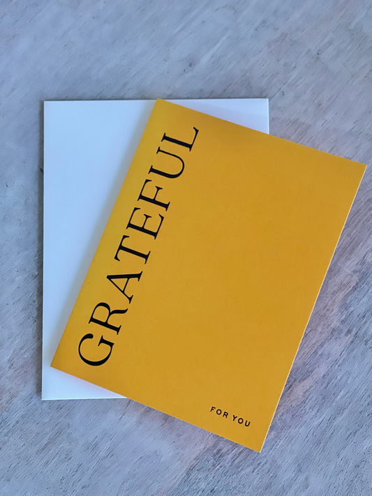 Grateful For You No. 17 Greeting Card by Jaymes Paper