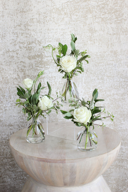 Floral Bud Vase Trio