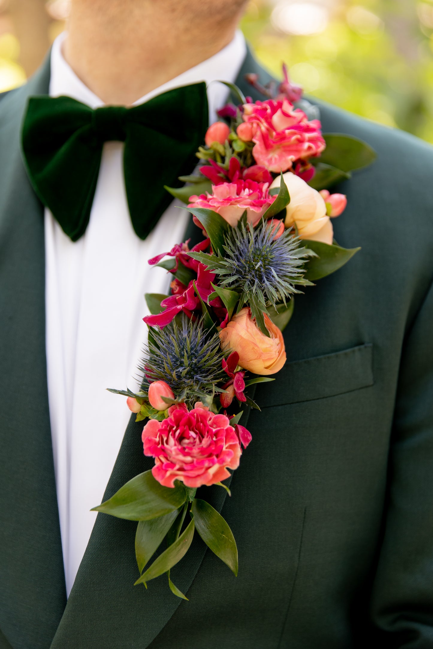 Floral Lapel Statement Boutonniere