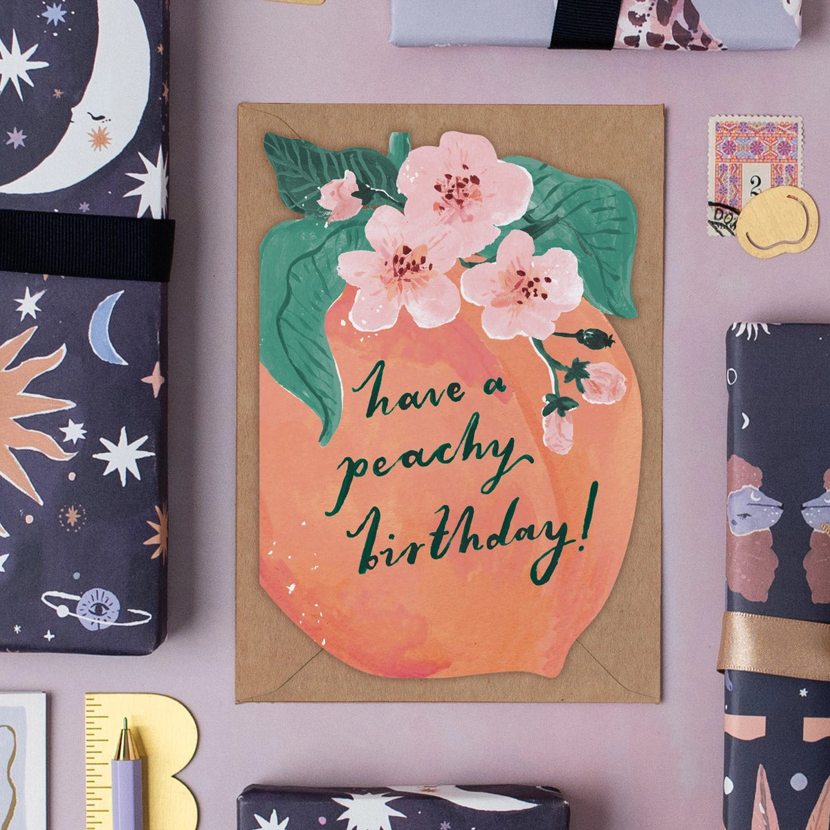 Peachy Birthday Card, Add-On Only