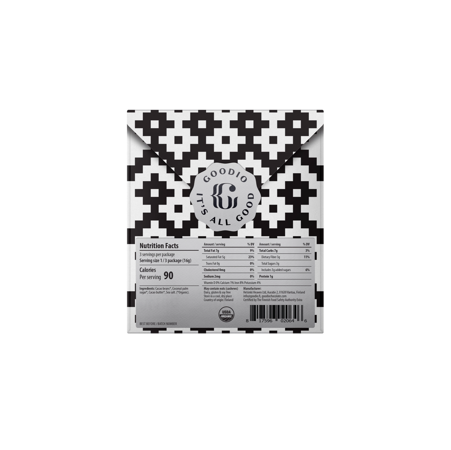 Sea Salt Chocolate 77%, Goodio USA, Add-On Only