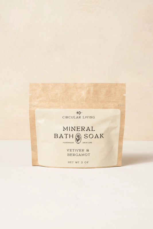 Mineral Bath Soak Sachet, Vetiver & Bergamot, Add-On Only