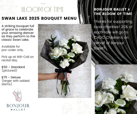 Swan Lake Recital Bouquet Pre-Order (Collect at Theater on June 8th, 2025)
