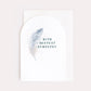 Feather Sympathy Card, Condolences Card, Add-On Only