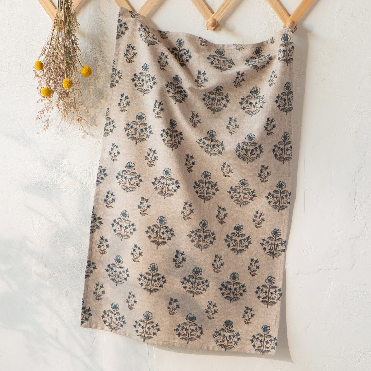 Salvia Block Print Dishtowel, Add-On Only