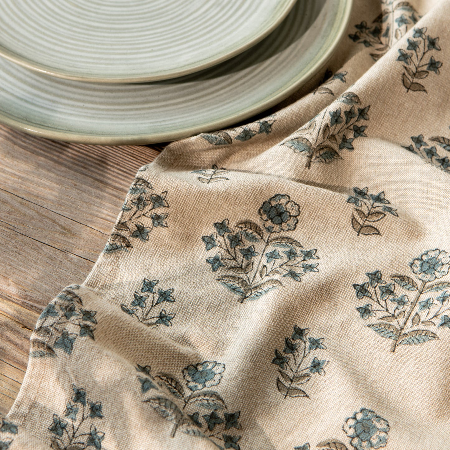Salvia Block Print Dishtowel, Add-On Only