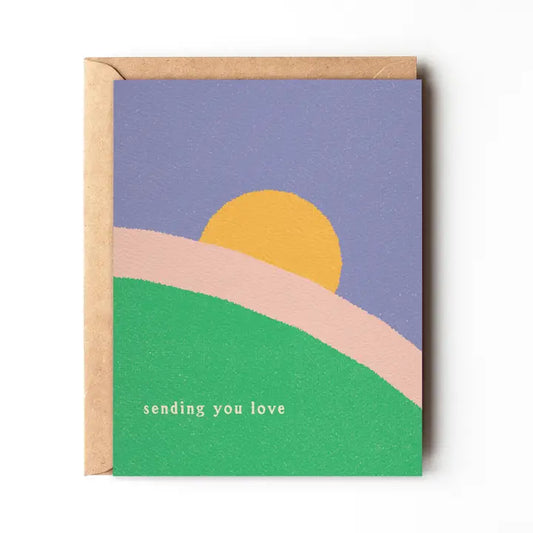 Sending You Love Sympathy Greeting Card by Daydream Prints