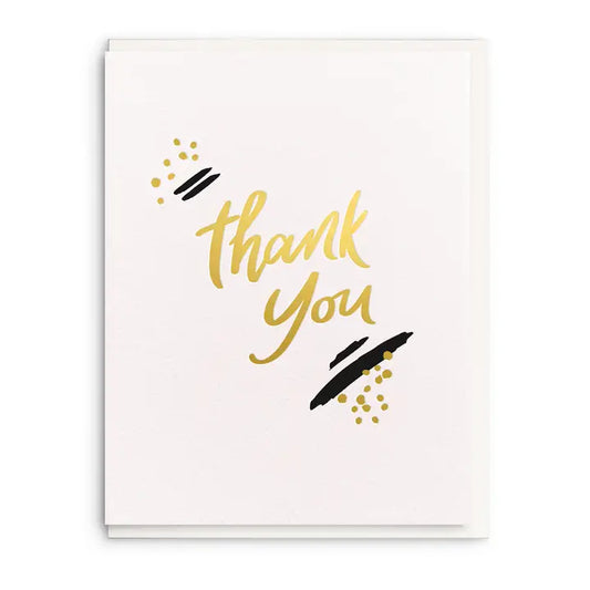 Foil Printed Thank You Greeting Card by Dahlia Press