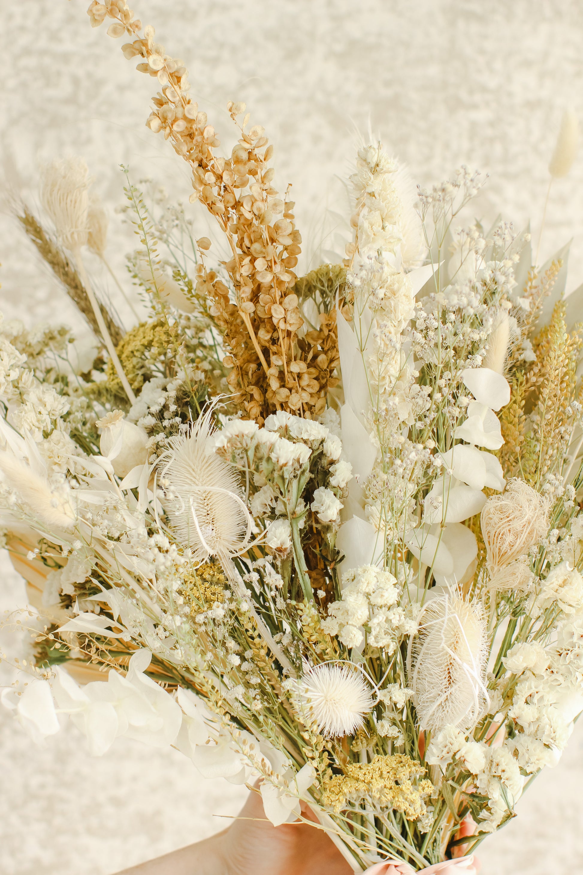 Dried Baby's Breath Wedding Bouquet
