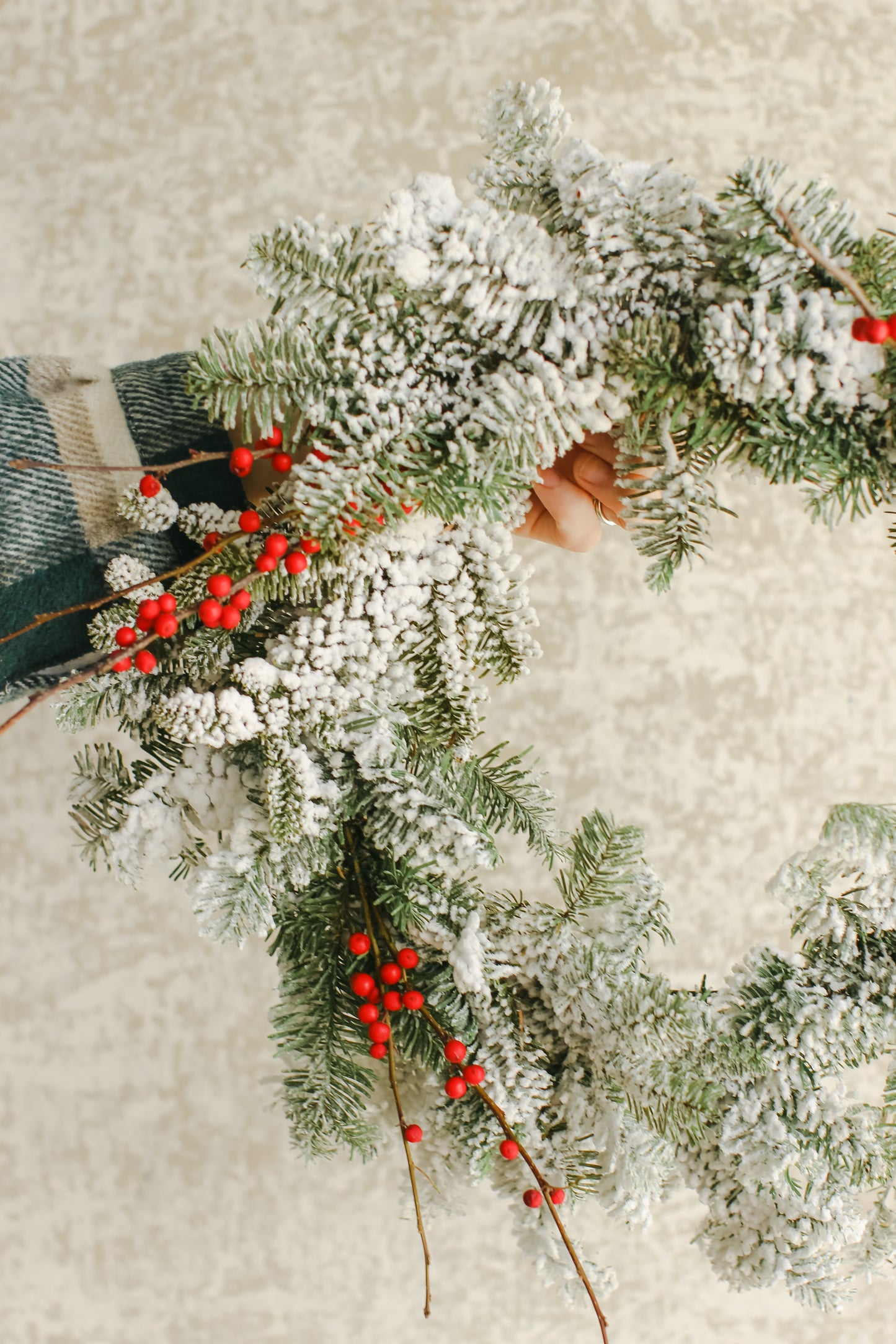 Flocked Holiday Wreath