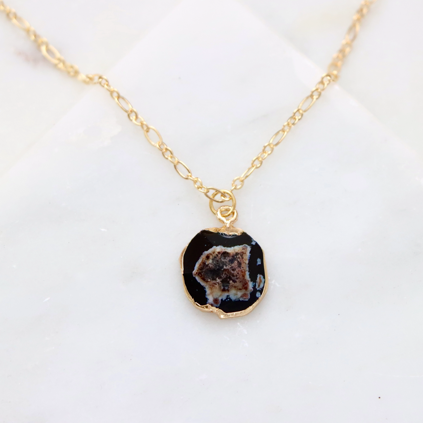 Faceted Agate Necklace